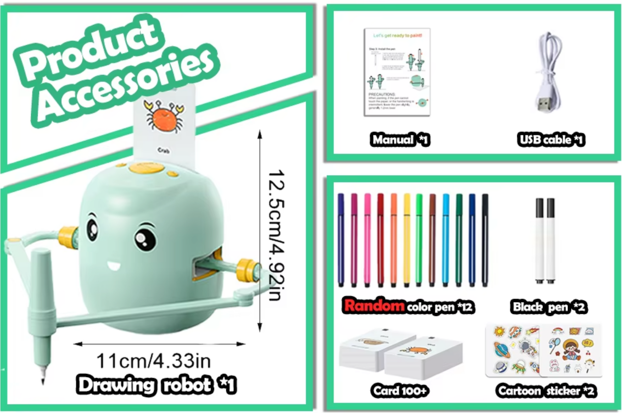UPALDHOU Smart Interactive Drawing Robot for Kids Artistic