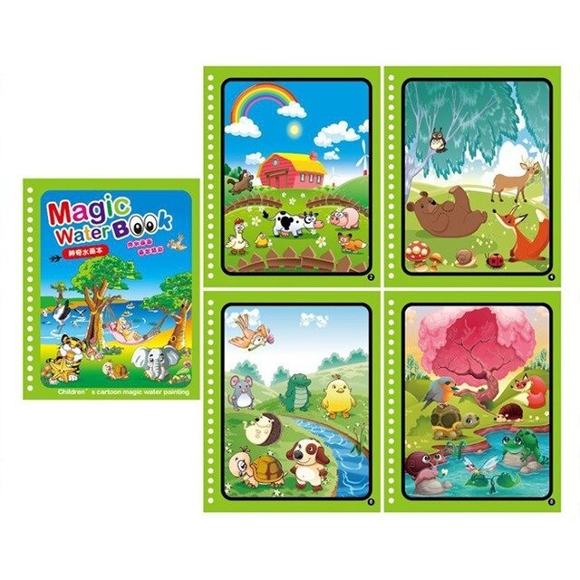 Rangebow Penne Di Ricambio Per Tappetini Aqua Water Doodle - Set Con 2 Penne (Grande E Piccola), Timbri EVA E Tampone Acqua - Gioco Creativo Per Bambini 3+ Anni