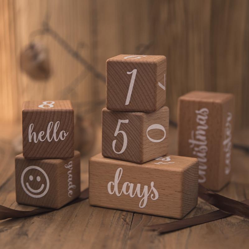 Wooden Milestones Photo Prop