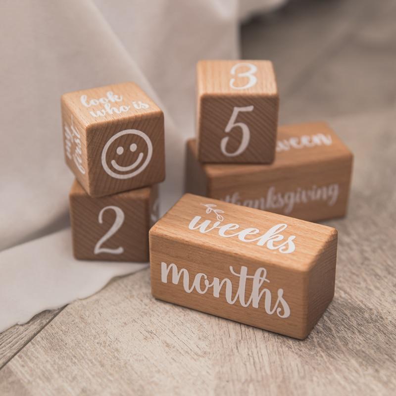 Wooden Milestones Photo Prop