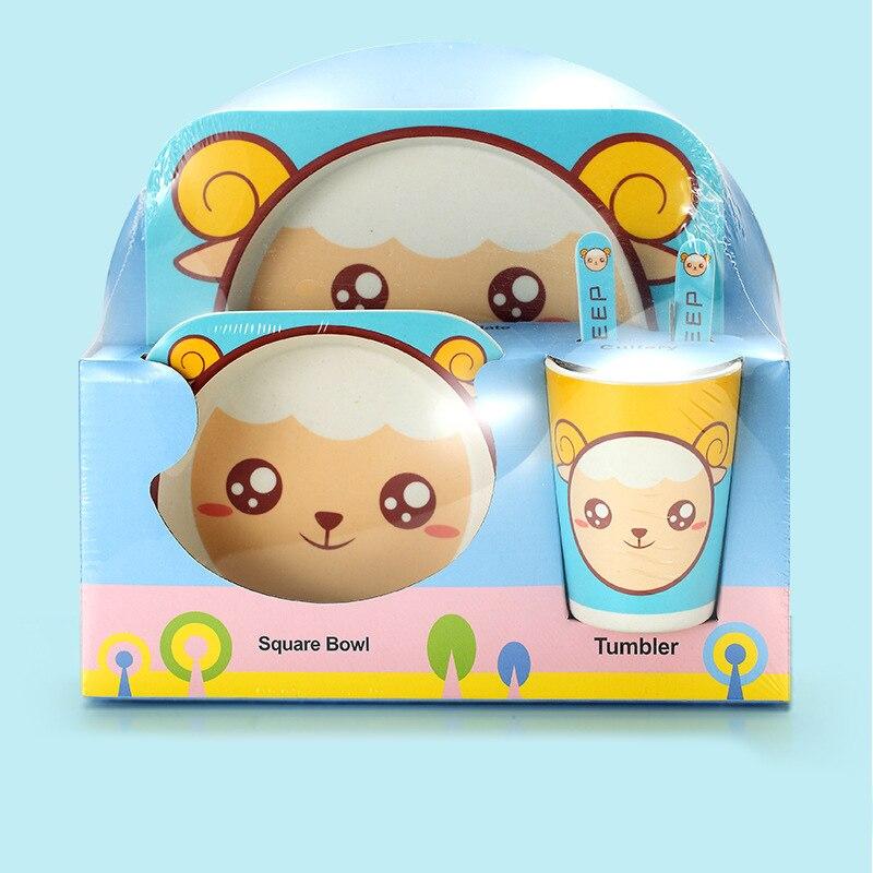 5pc Bamboo Tableware Set