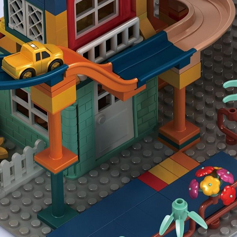 Building Blocks Marble Run Set