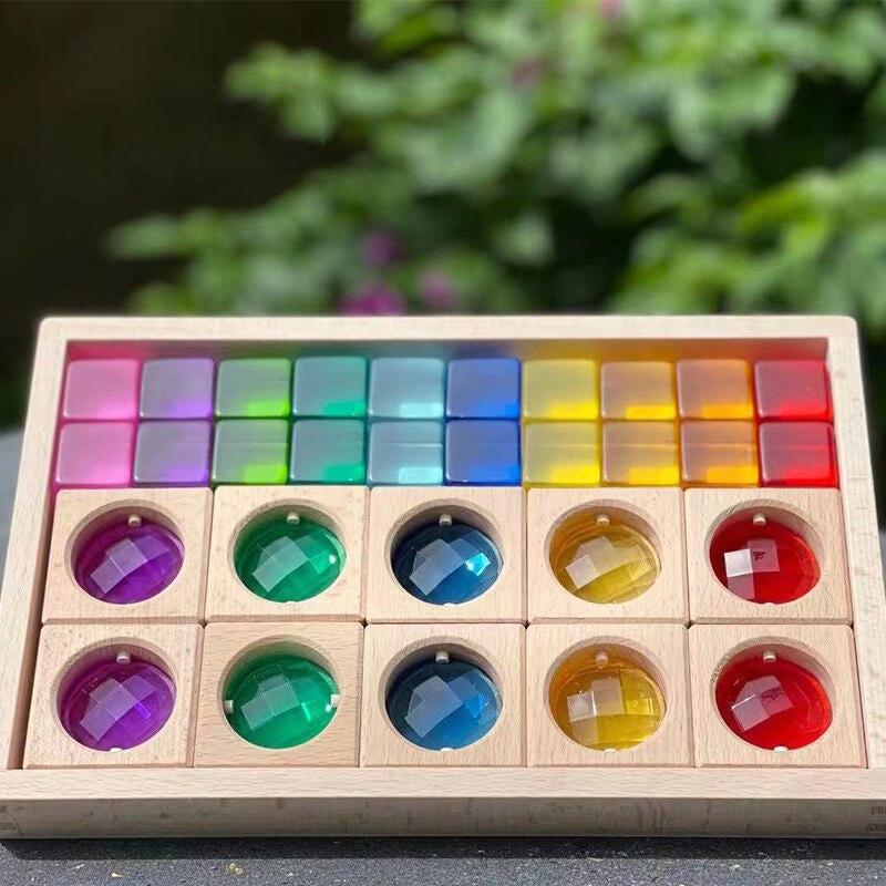 Clear Colors Building Cubes