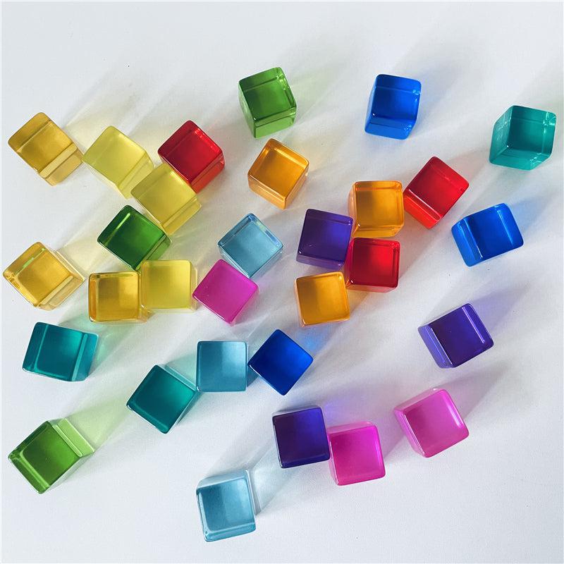 Clear Colors Building Cubes