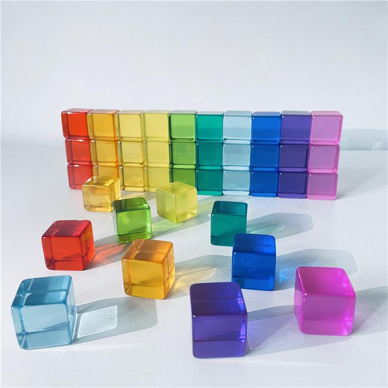 Clear Colors Building Cubes