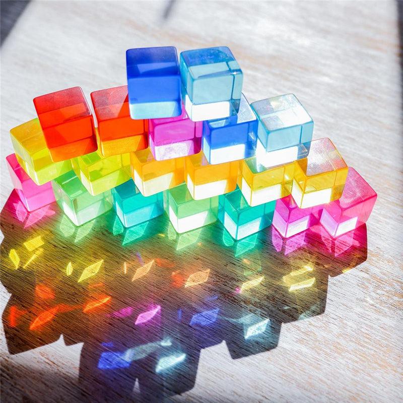 Clear Colors Building Cubes