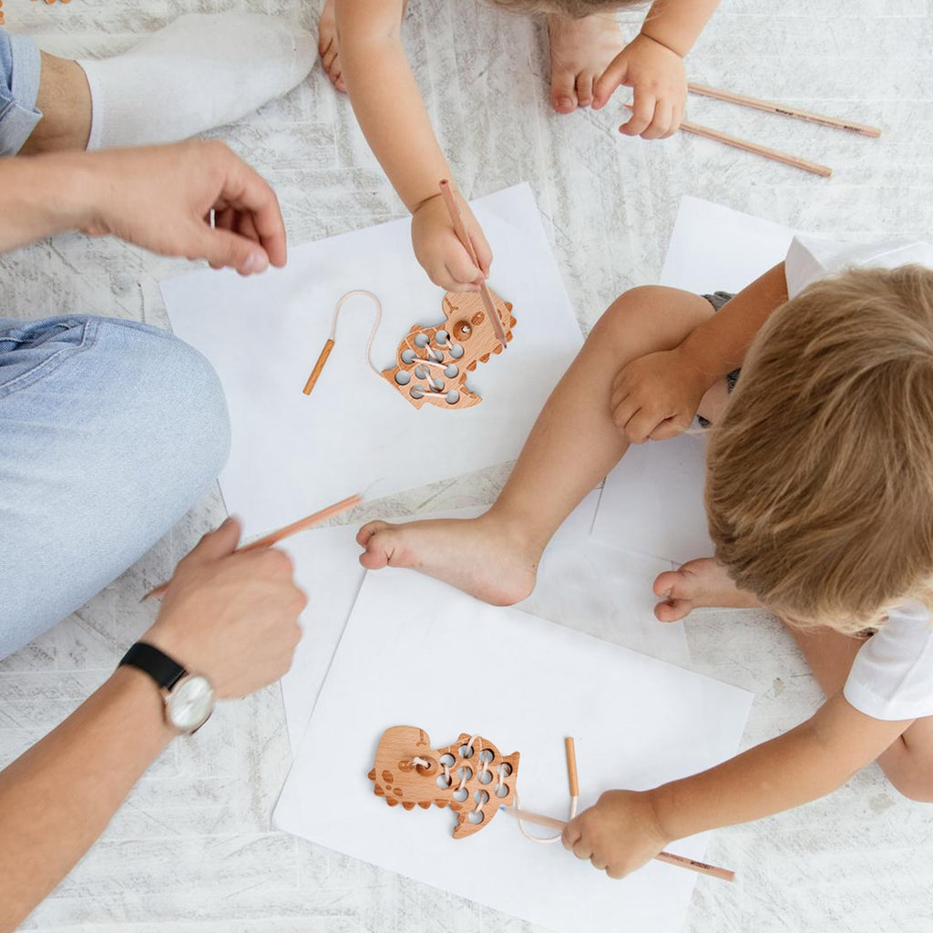 Wooden Threading Animal Board