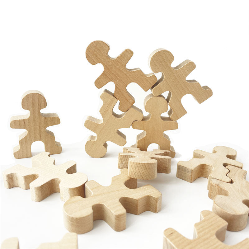 Wooden People Stacking Tower