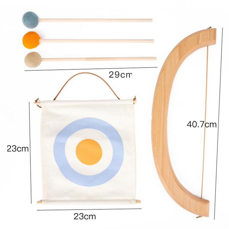 Wooden Bow and Arrow Toy Set
