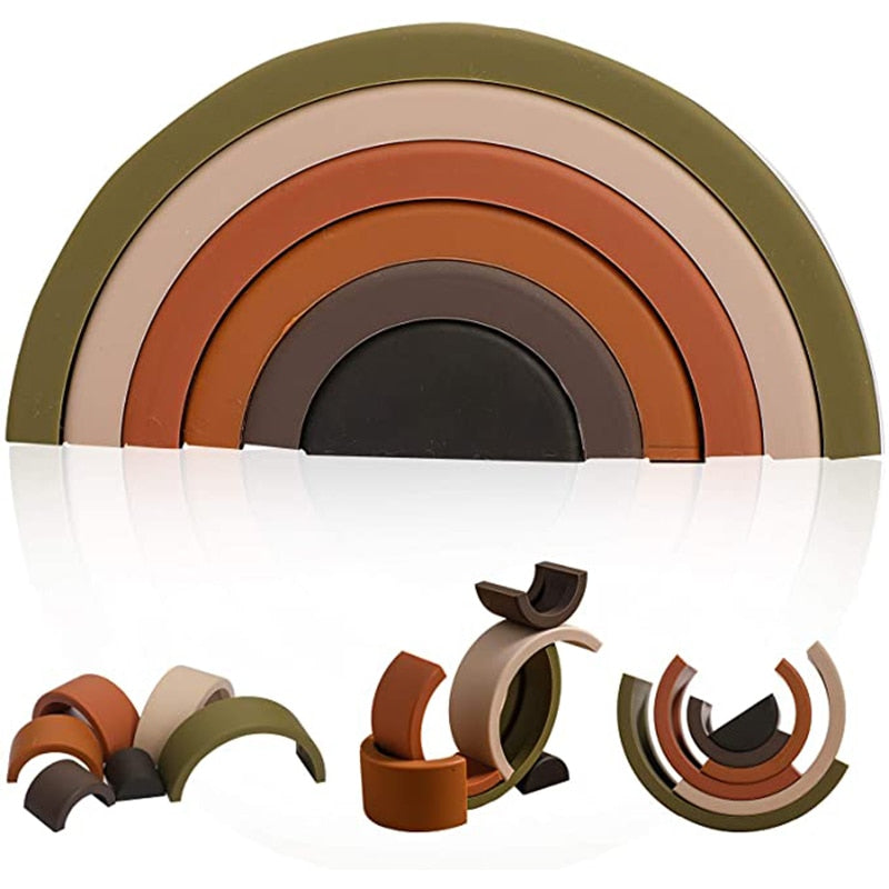 Silicone Stacking Rainbow