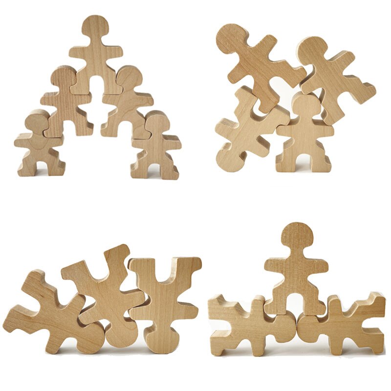 Wooden People Stacking Tower