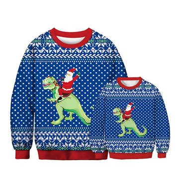 Twinning Ugly Christmas Sweaters-Christmas Family Sweaters-Little Pea Shop