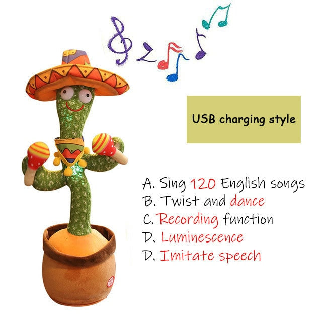 Giocattoli Bambino Cactus Ballerino Ripete Balla Parlante Giocattoli Bambino Cactus Ballerino Ripete Balla Parlante