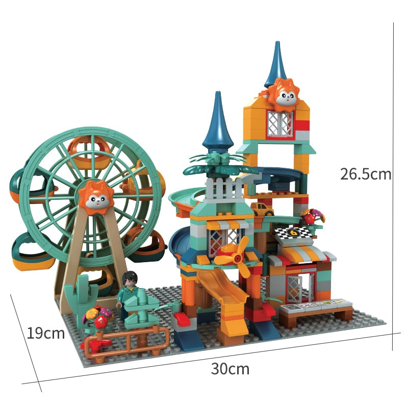 Building Blocks Marble Run Set