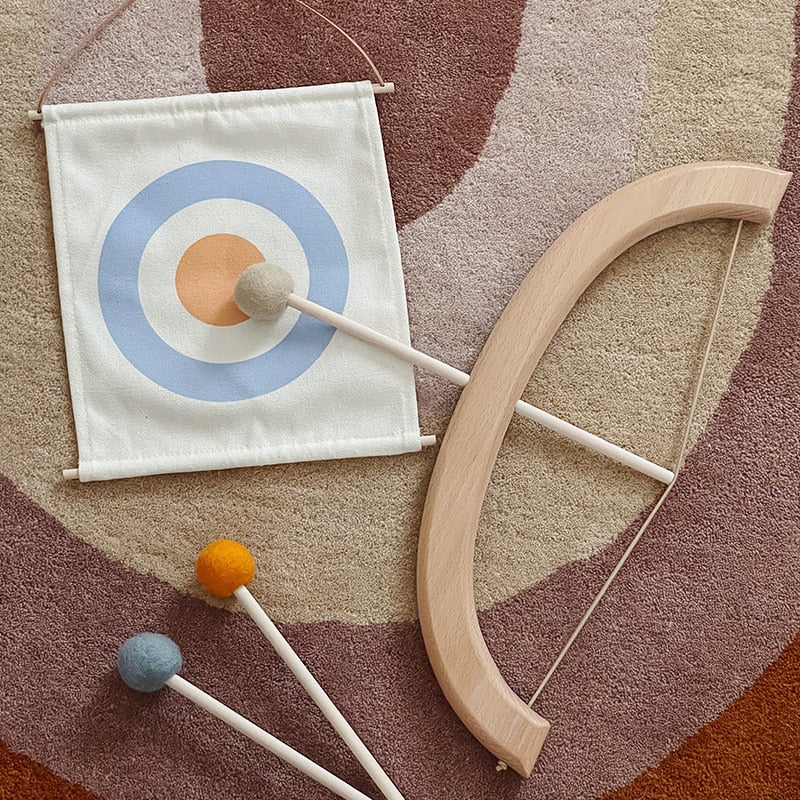 Wooden Bow and Arrow Toy Set