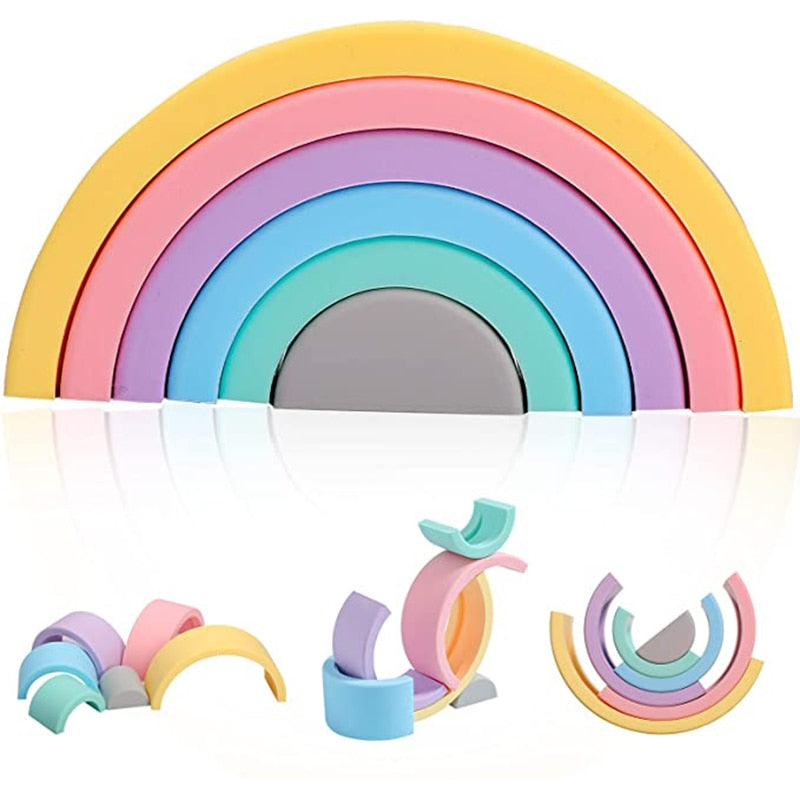 Silicone Stacking Rainbow