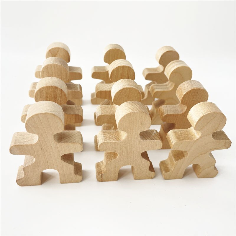 Wooden People Stacking Tower