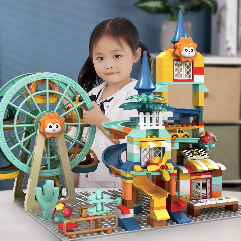 Building Blocks Marble Run Set