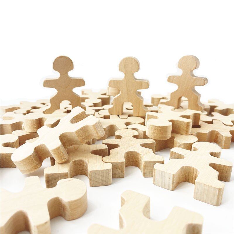 Wooden People Stacking Tower