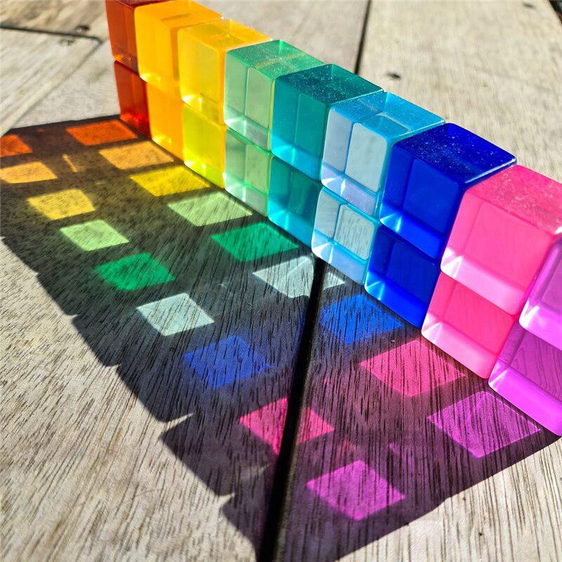 Clear Colors Building Cubes