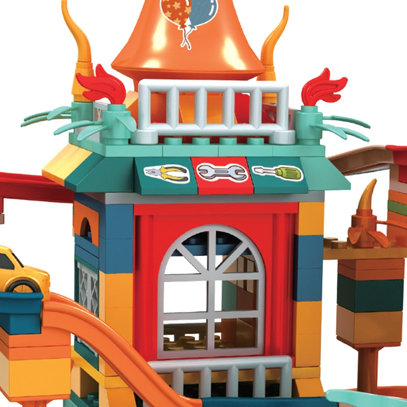 Building Blocks Marble Run Set