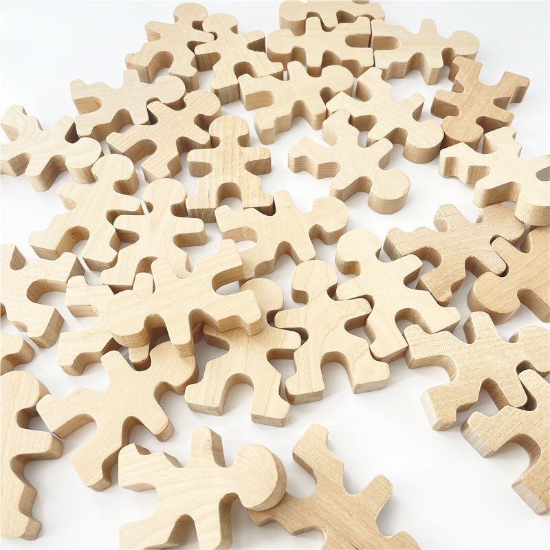 Wooden People Stacking Tower