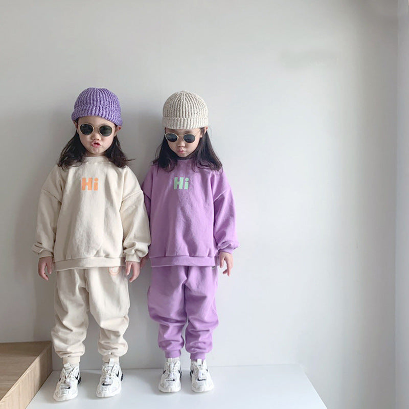 Hi Kids Sweatshirt and Jogger Pants Set