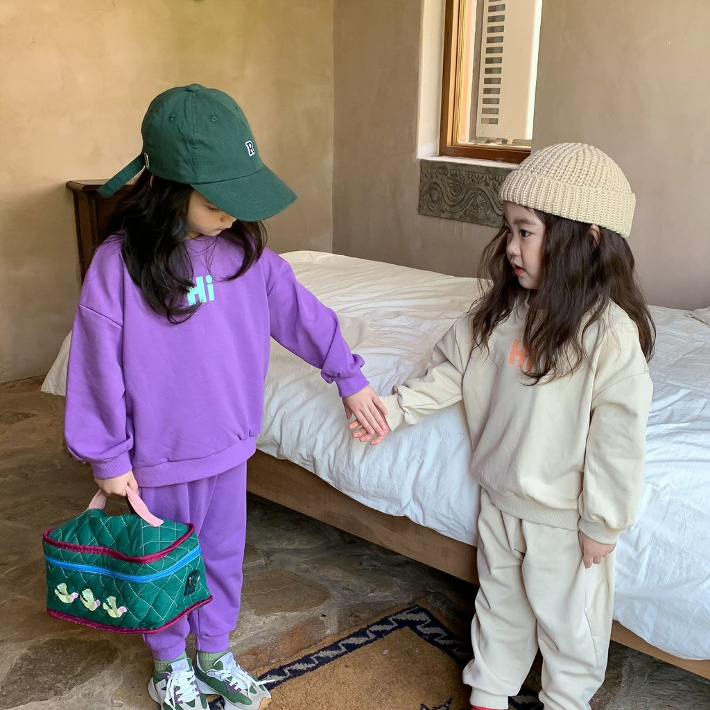 Hi Kids Sweatshirt and Jogger Pants Set