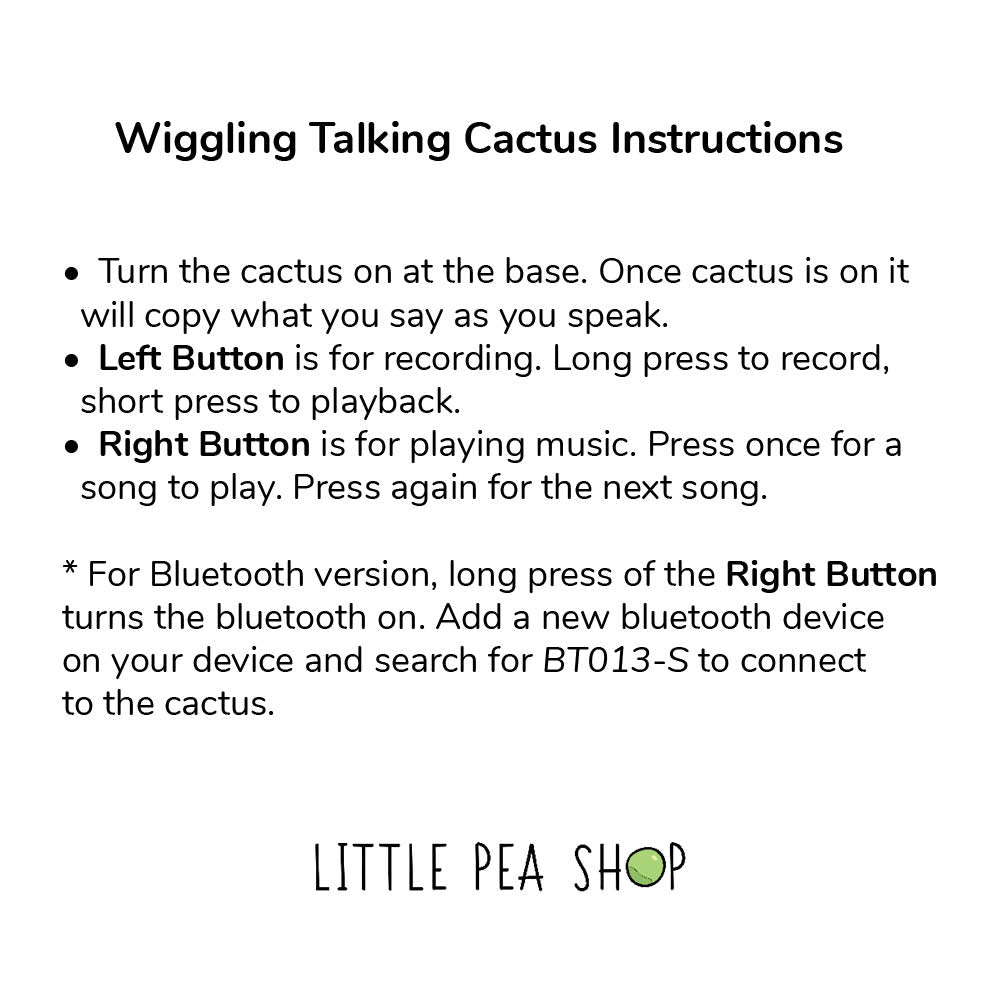 Wiggling Talking Cactus