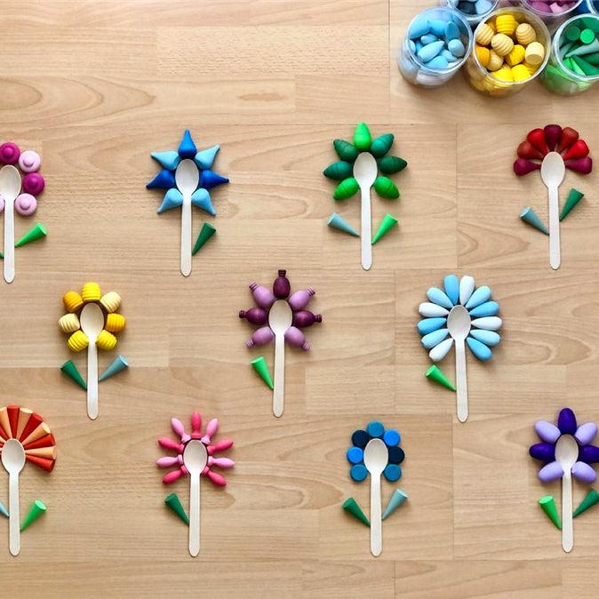 Rainbow Wooden Tiny Toys