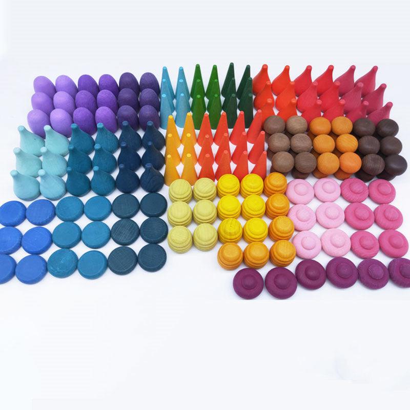 Rainbow Wooden Tiny Toys