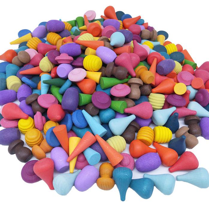 Rainbow Wooden Tiny Toys