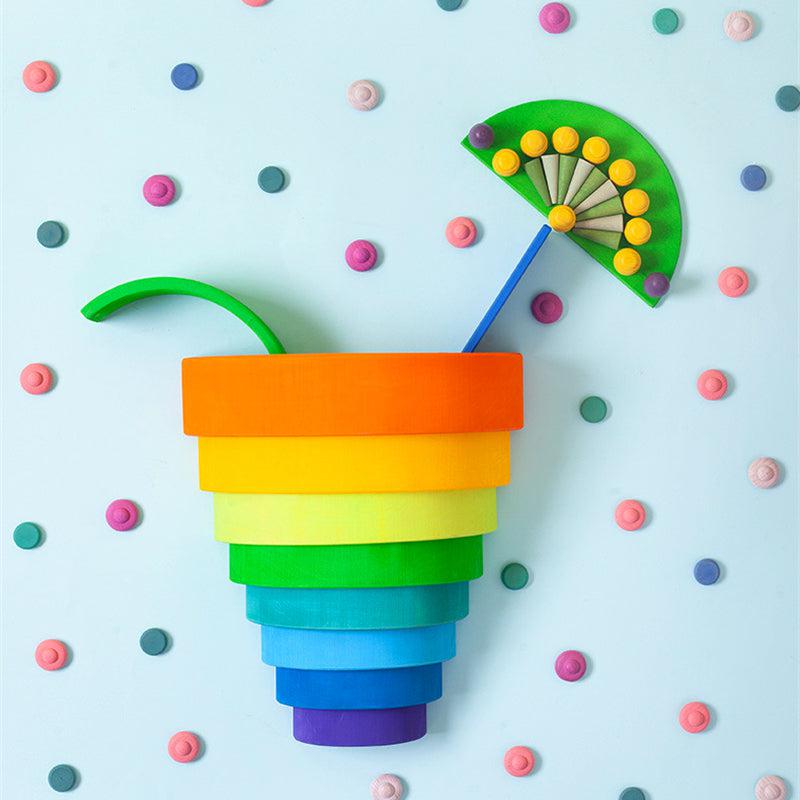 Rainbow Wooden Tiny Toys