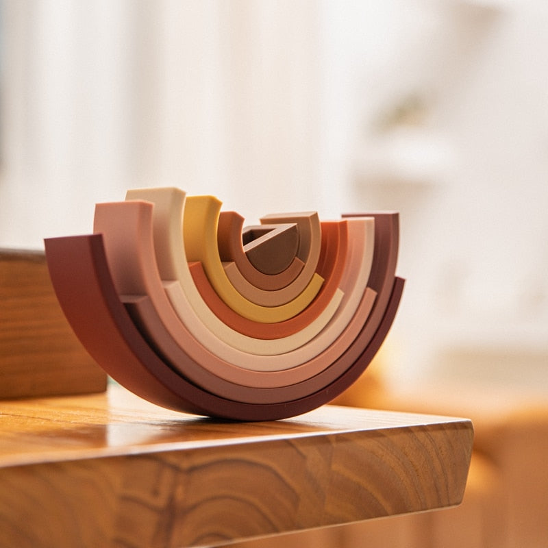 Silicone Stacking Rainbow