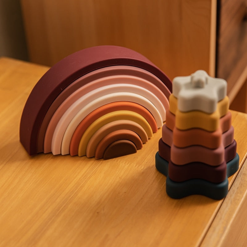 Silicone Stacking Rainbow