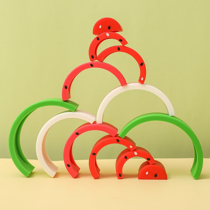 Small Silicone Stacking Watermelon