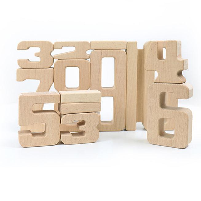 Mini Montessori Wooden Math Numbers Blocks