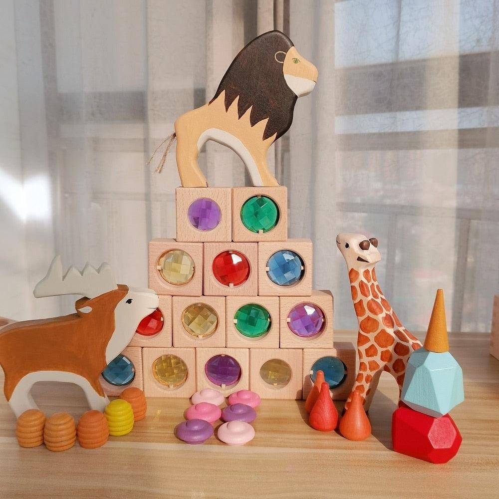 Wooden Gem Blocks