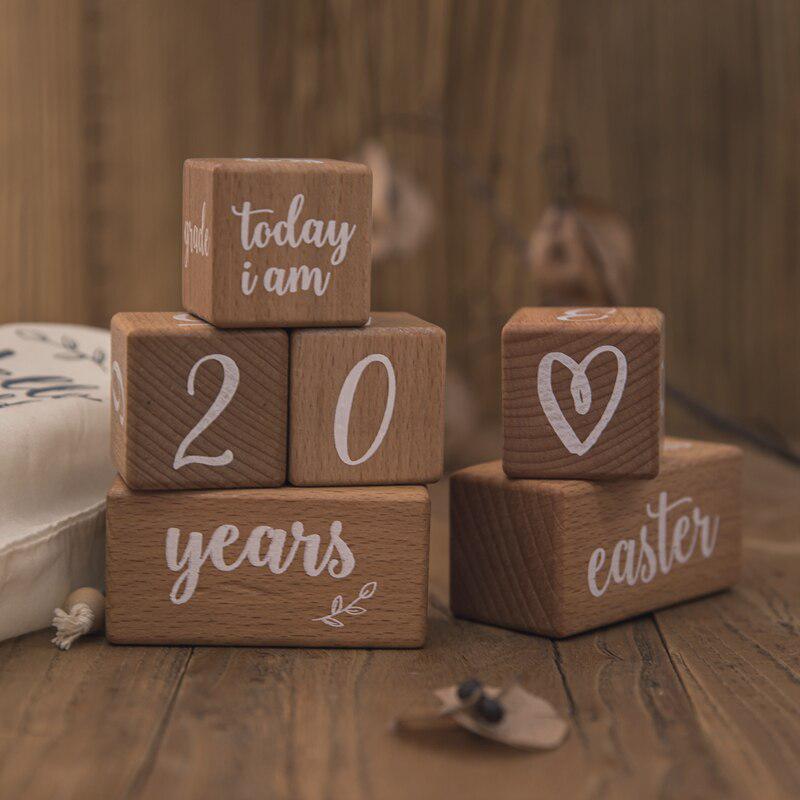 Wooden Milestones Photo Prop