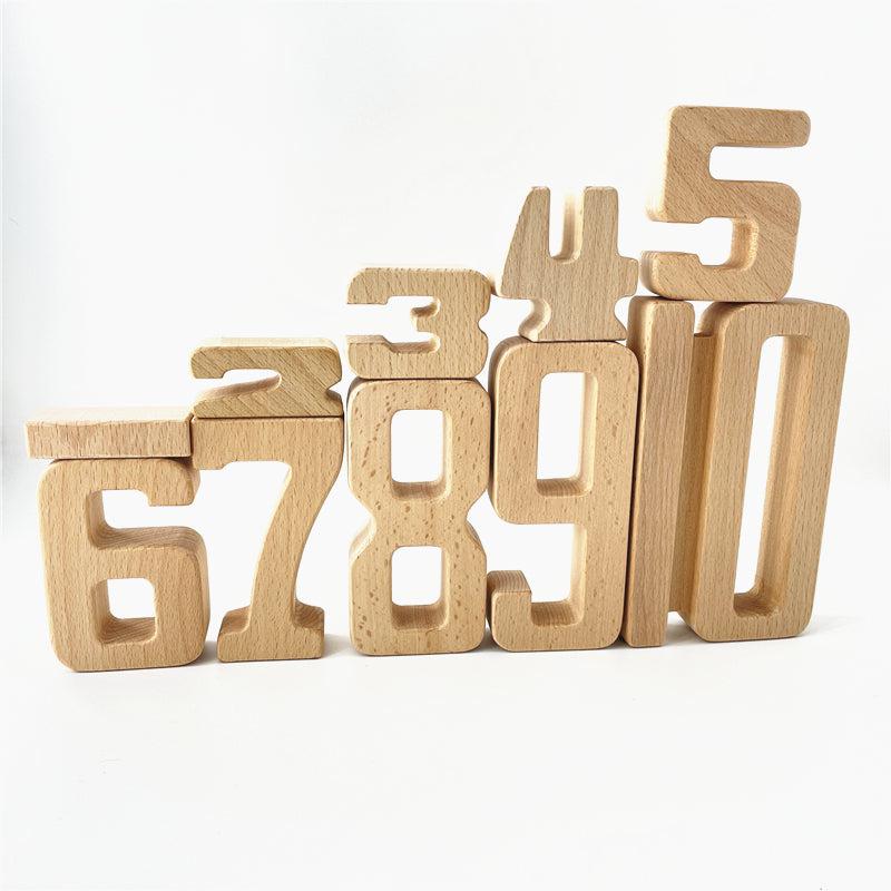 Mini Montessori Wooden Math Numbers Blocks