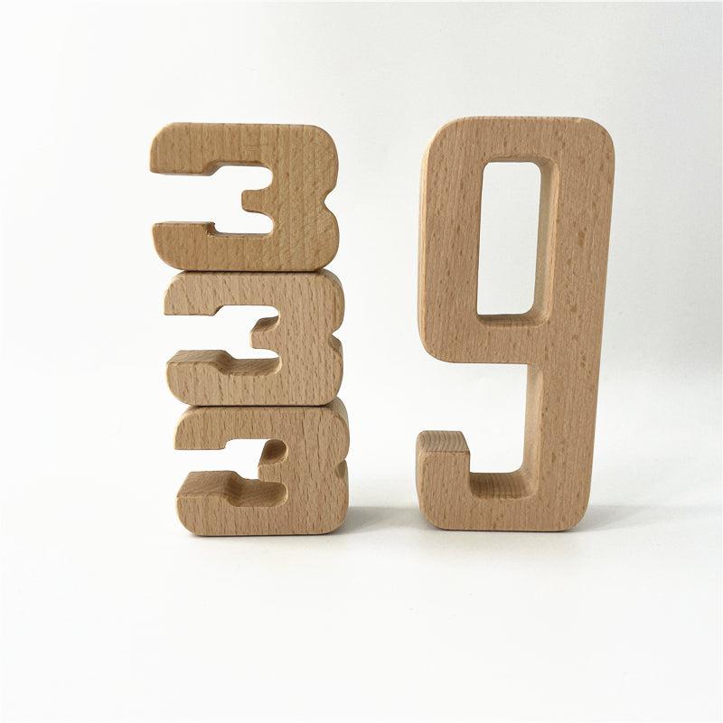 Mini Montessori Wooden Math Numbers Blocks