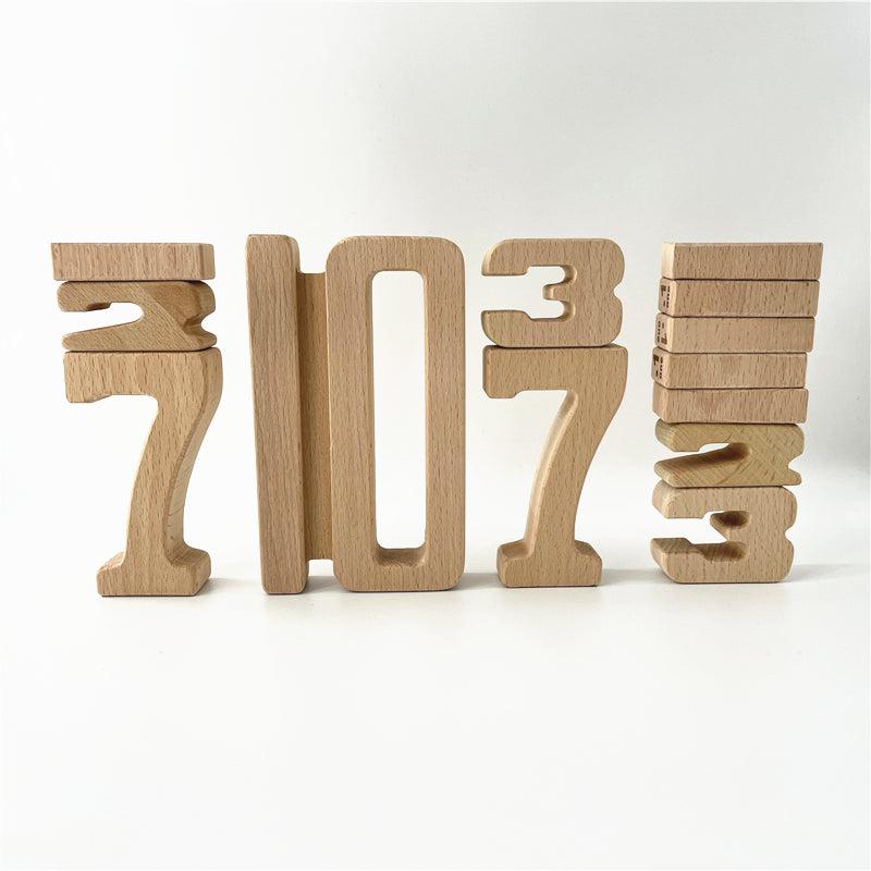 Mini Montessori Wooden Math Numbers Blocks