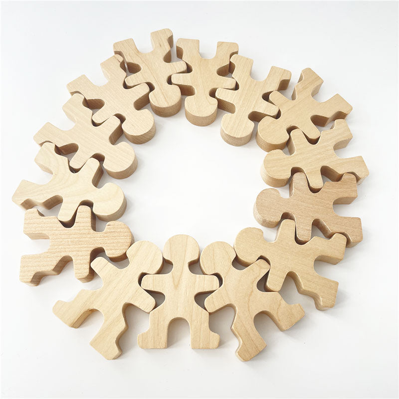 Wooden People Stacking Tower