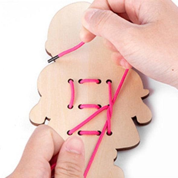 Wooden Threading Game