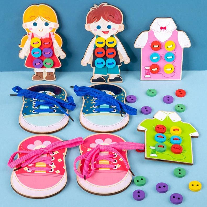 Wooden Threading Game