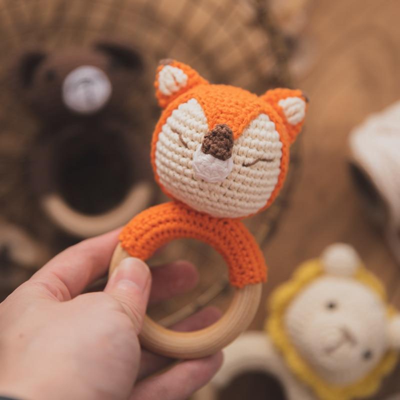 Crochet Wooden Baby Rattle