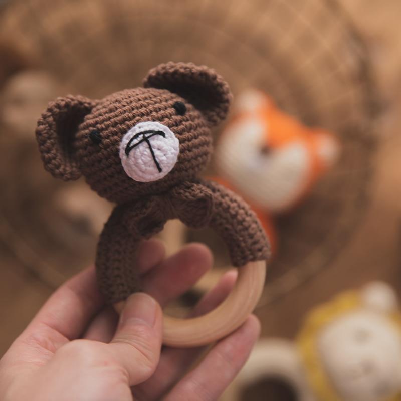 Crochet Wooden Baby Rattle