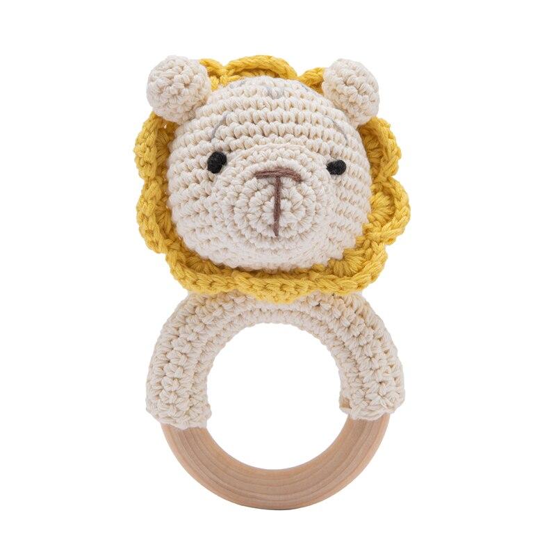 Crochet Wooden Baby Rattle
