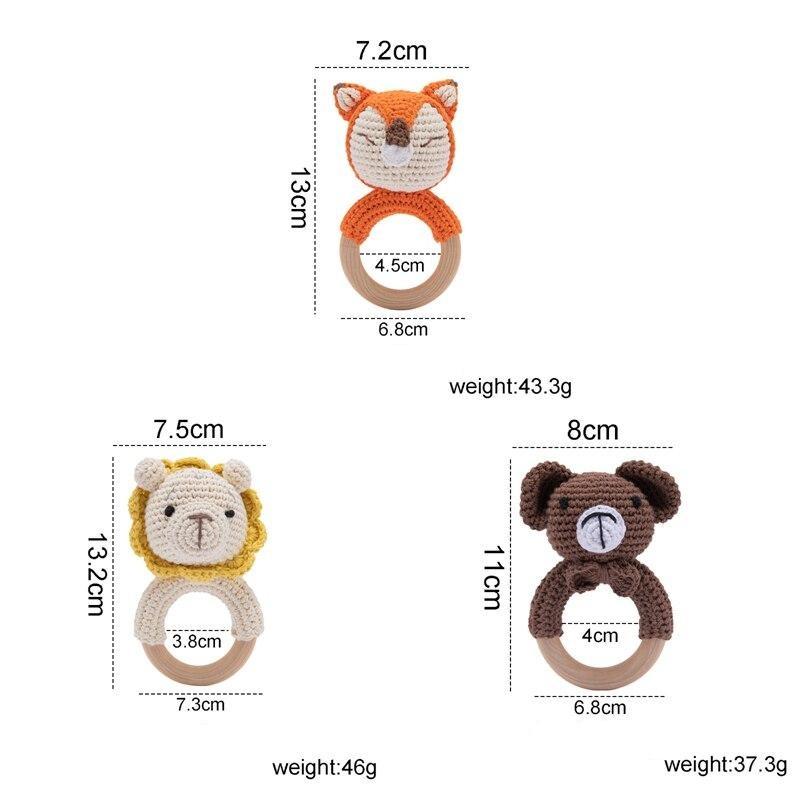 Crochet Wooden Baby Rattle