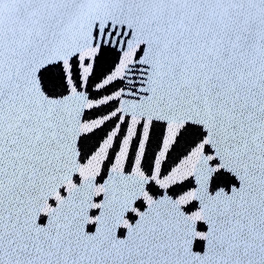 Knit Baby Blanket - Zebra